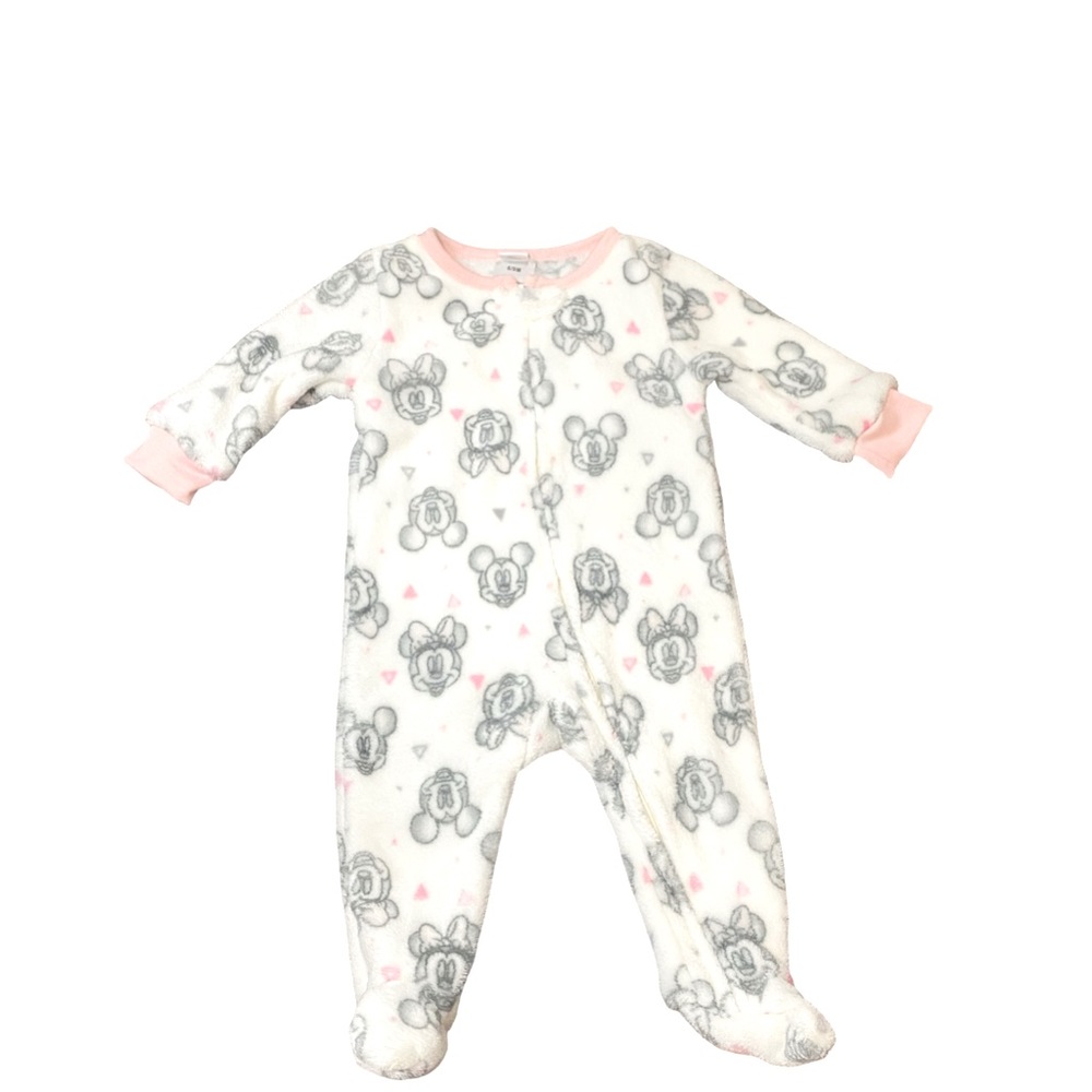 Disney Minnie Mouse Baby Girls ZipUp Sleep N' Play Coveralls 6/9 months